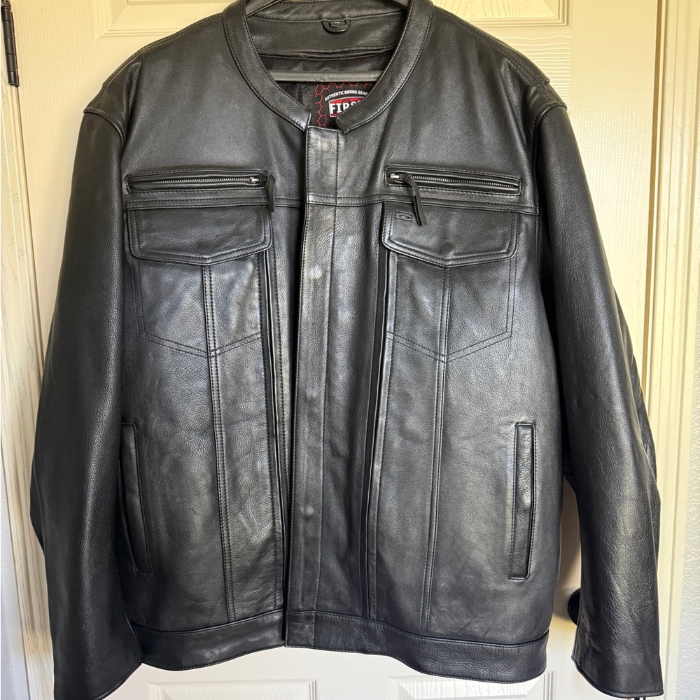First Mfg. Co. RAIDER MEN'S MOTORCYCLE LEATHER JACKET